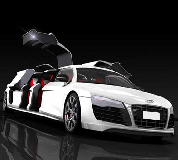 Audi R8 Limo Hire in Birmingham, Derby, Coventry and Midlands
